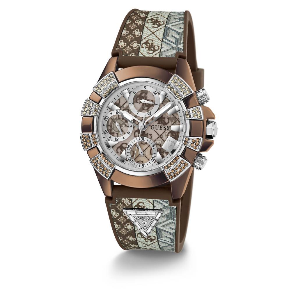 Guess Round 39Mm Silver Dial Analog Women Watch - Gw0813L2 : GW0813L2