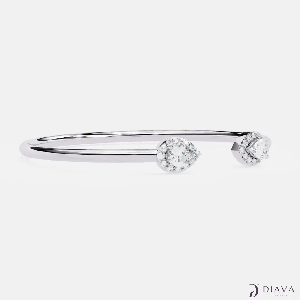 Twin Diamond Open Cuff : TwinDiamondOpenCuff