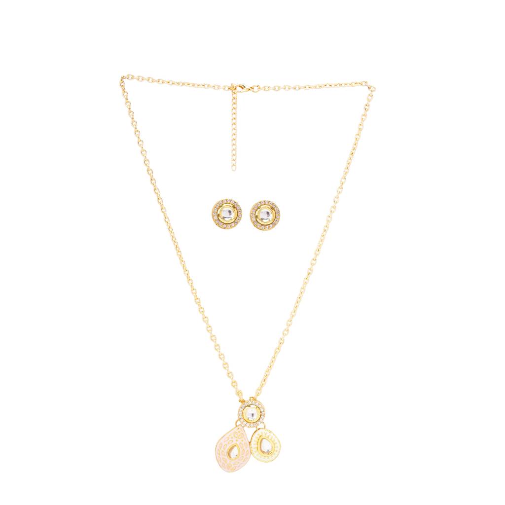 22Kt Gold-Plated Pastel Petal Set : PE12055