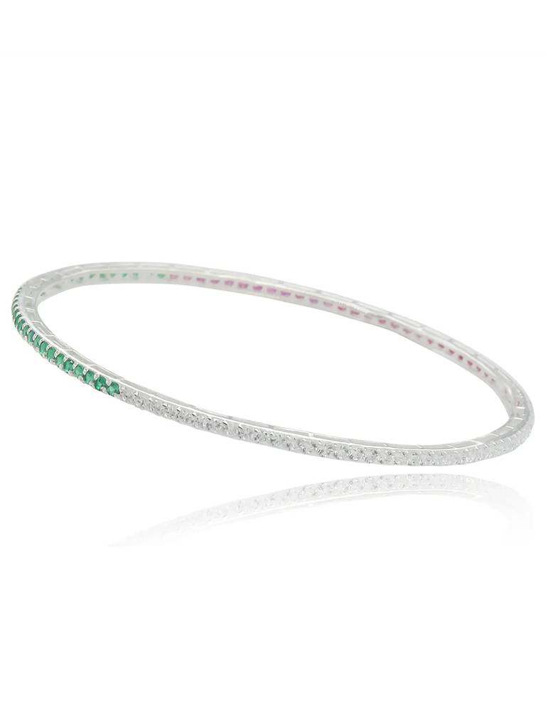 Silver Multicolor Zircon Bangle : U080SG007LB0738