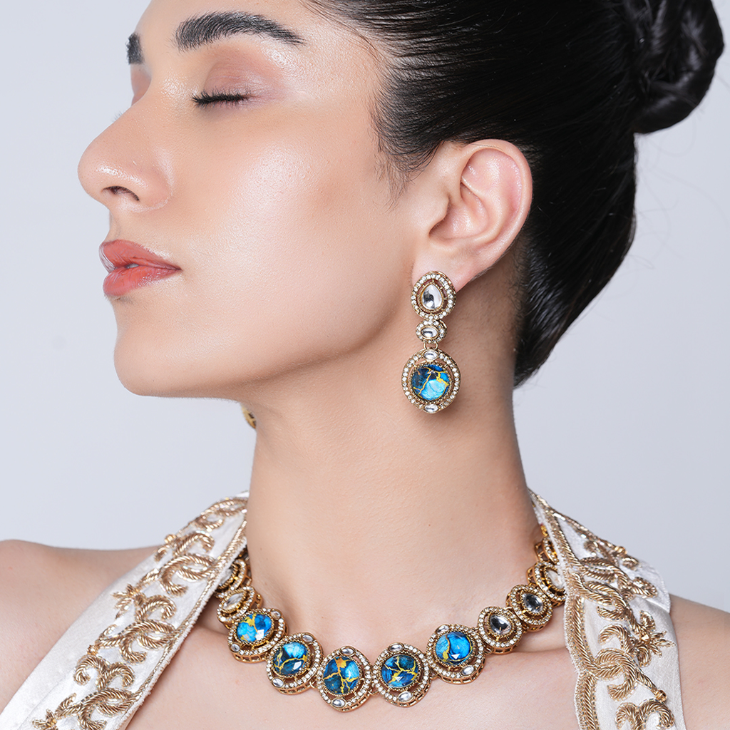 Short Designer Firestone Necklace : CAO0092MKT