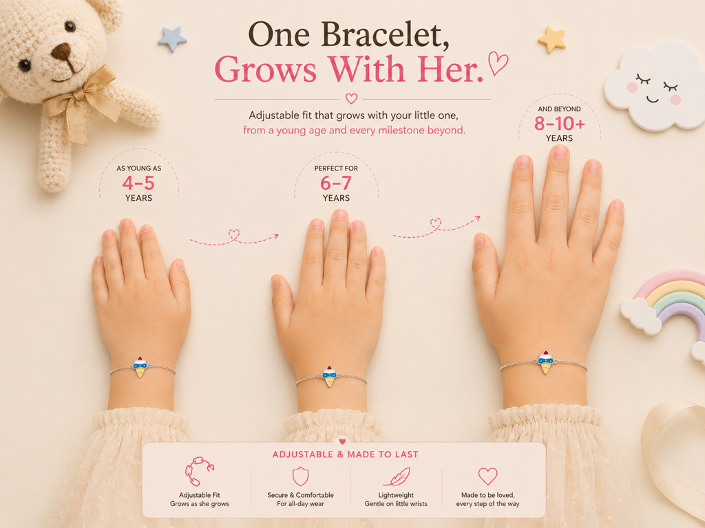 Pastel Ice Cream 925 Sterling Silver Bracelet For Girls : K013