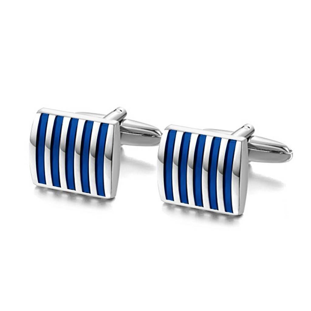 Metal Unique Shirt Cufflinks For Men (Blue) : PX9CL09