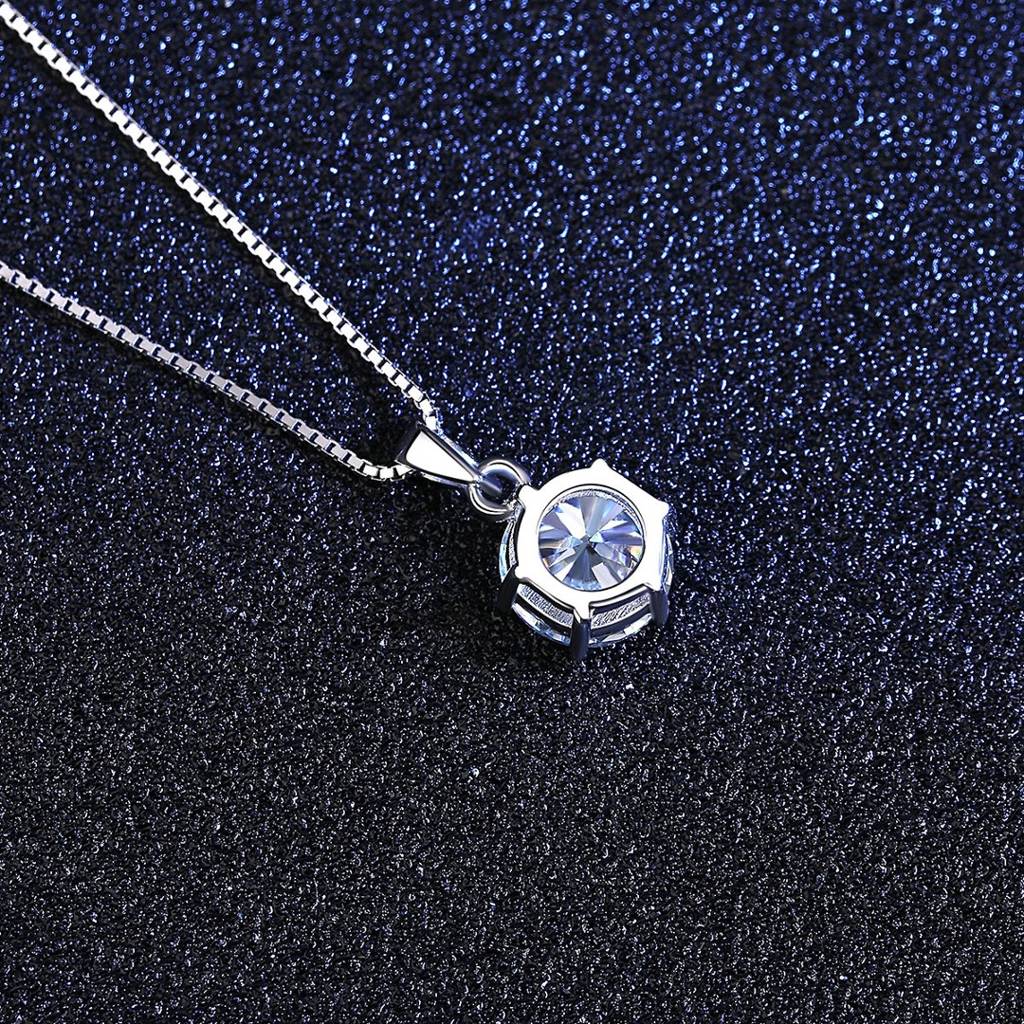 1 Ct Eternal Spark Sterling Silver Moissanite Pendant; Gra Certified; D Vvs1 : EternalSpark_1ct_MSN-011