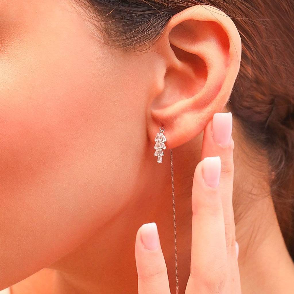 Sui Dhaga 925 Silver Earrings : EAR-20102