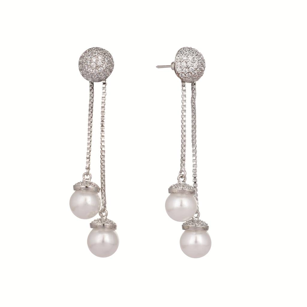 Diamond Cascade Anti Tarnish Earrings : YI24A0282E