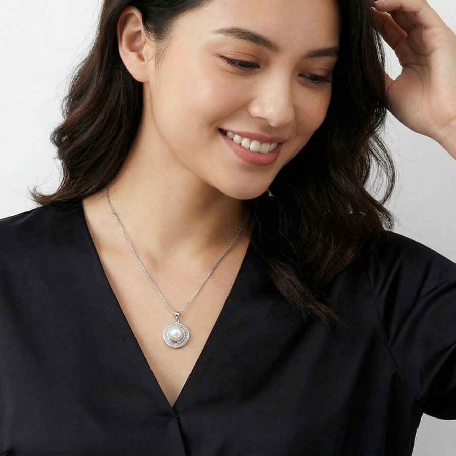 Modern Muse Necklace For Women | Contemporary Minimal Pendant Jewellery : 3177398583