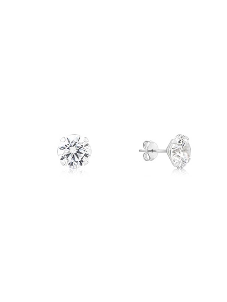 Classic Round Cz Stud Earrings : JDER2563