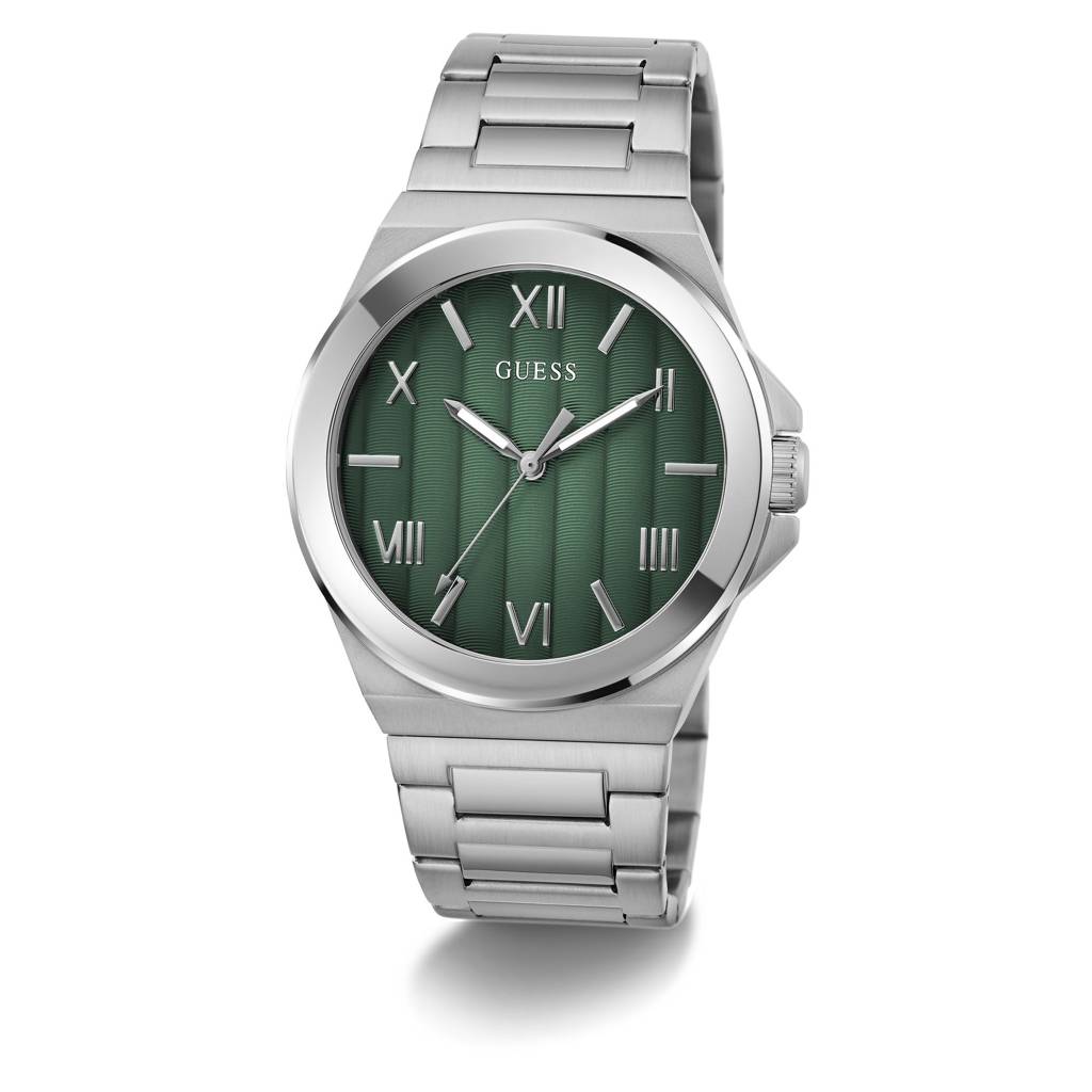 Guess Round 44Mm Green Dial Analog Men Watch - Gw0789G1 : GW0789G1