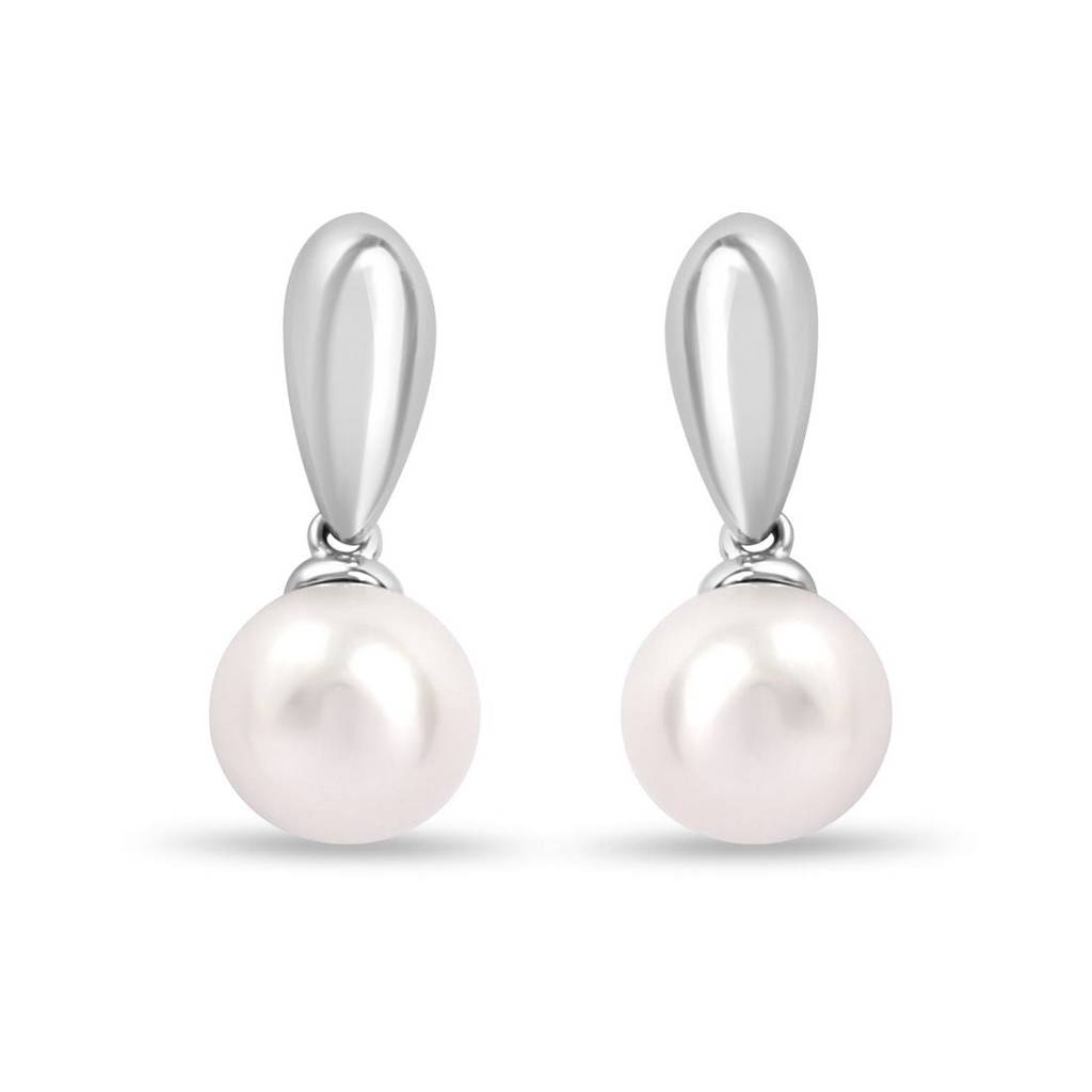 Pure Pearls Rhodium Plated 925 Sterling Silver Earrings : EAR-20859-R