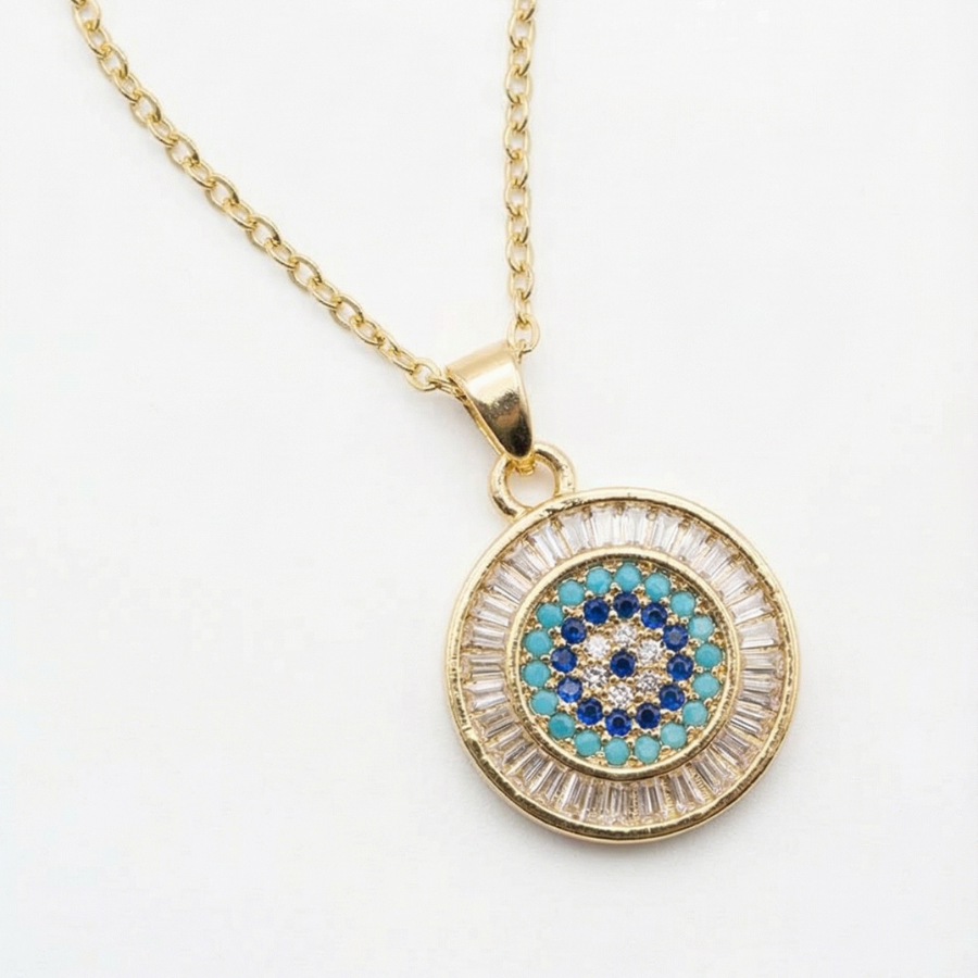Evil Eye Pendant Necklace For Women – Protective Eye Design With Elegant Minimal Finish | Premium Spiritual & Fas : 9188945722