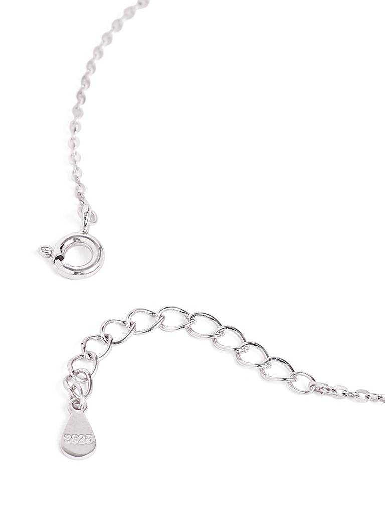 Silver Chain Butterfly Drop Adjustable Anklet : WAN00035