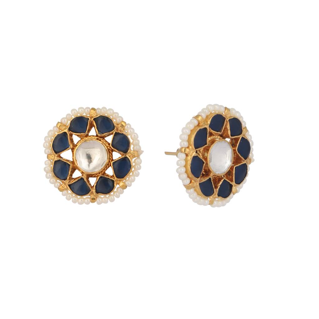 22K Gold Plated Floret Noor Stud Earrings : YI24A0452E