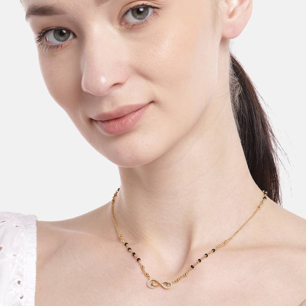 Shimmering Charisma Gold Plated 925 Sterling Silver Mangalsutra : MGS-10027