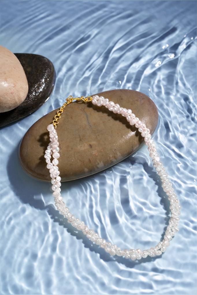 Twisty Pearl Necklace : NCK-TWSTY-WT-PRL