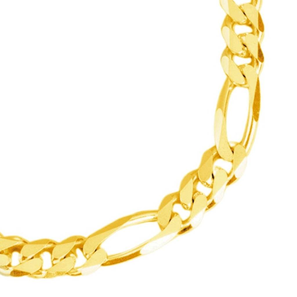 Luxurious Gold Plated 925 Sterling Silver Men'S Linked Bracelet : BR-80300-G