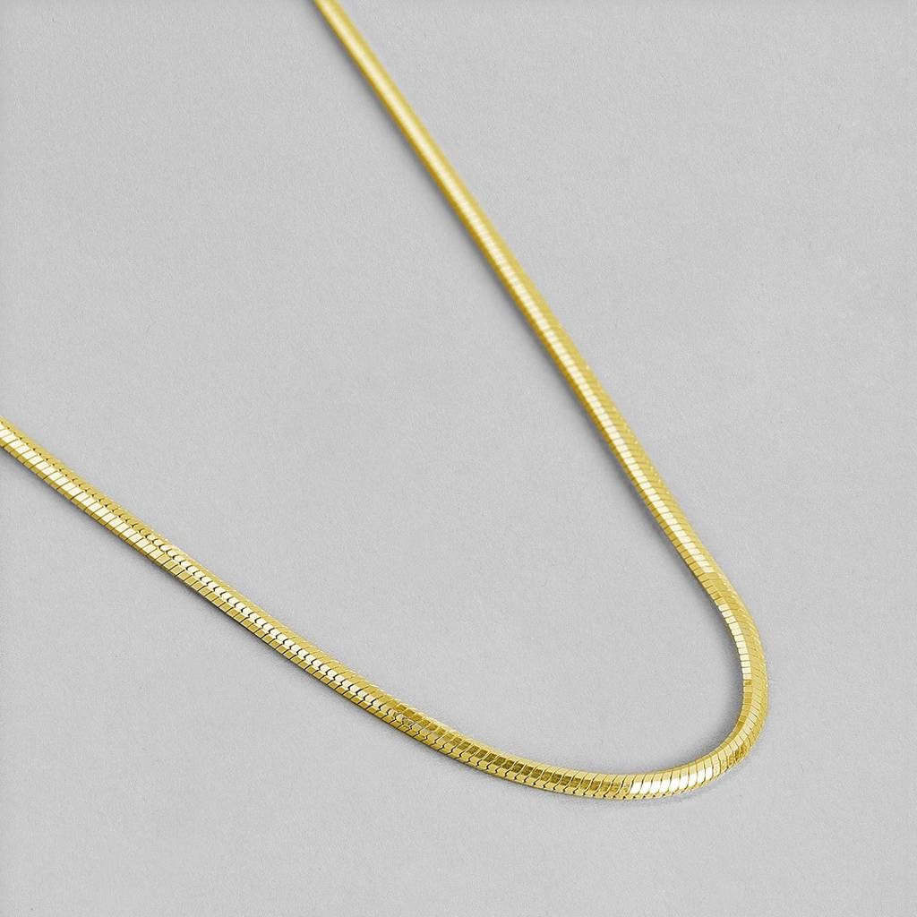 Golden Serpent 925 Sterling Silver Gold Plated Men'S Chain : CH-10038-G