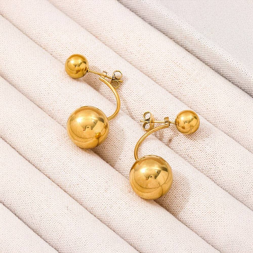 Golden Drop Earrings : 100679