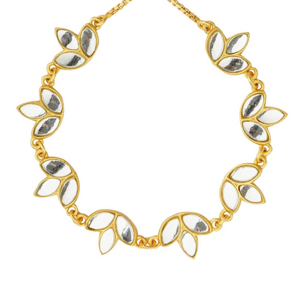 Padma Bracelet With Mirror Polki : PB338PM