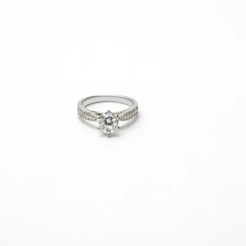 Sterling Silver Radiant Promise Split-Shank Ring : RGS023