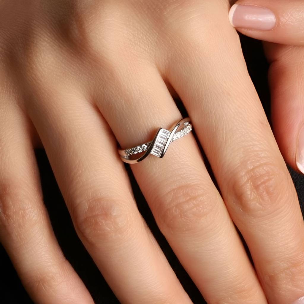 Modern Infinity Silver -Plated Adjustable Ring : HSPS60MB1389