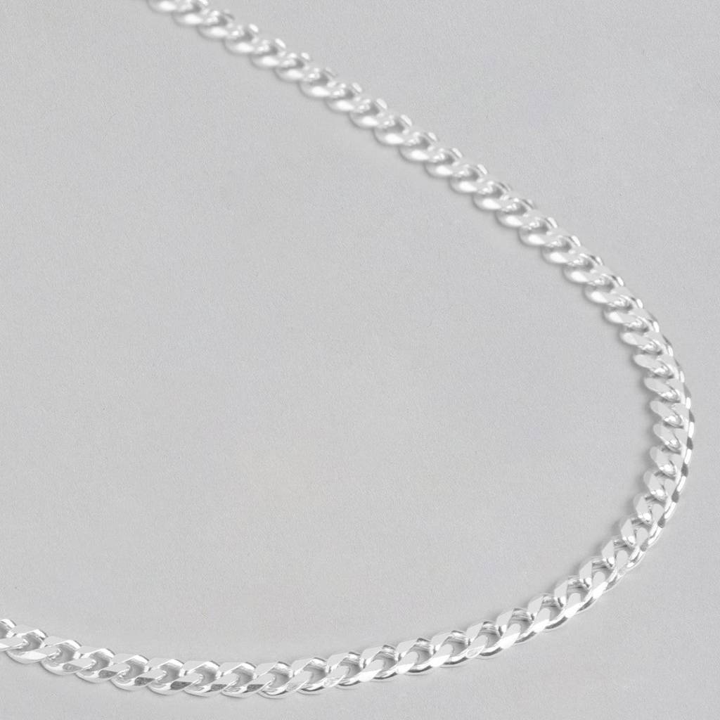 Timeless Silver Linkage 925 Sterling Silver Silver-Plated Chain For Him : CH-10047-S-26-INCH