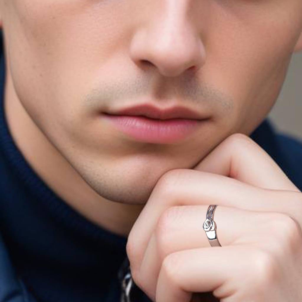 Silver Endless Love Ring For Him : ZLCPLR-1004-MW