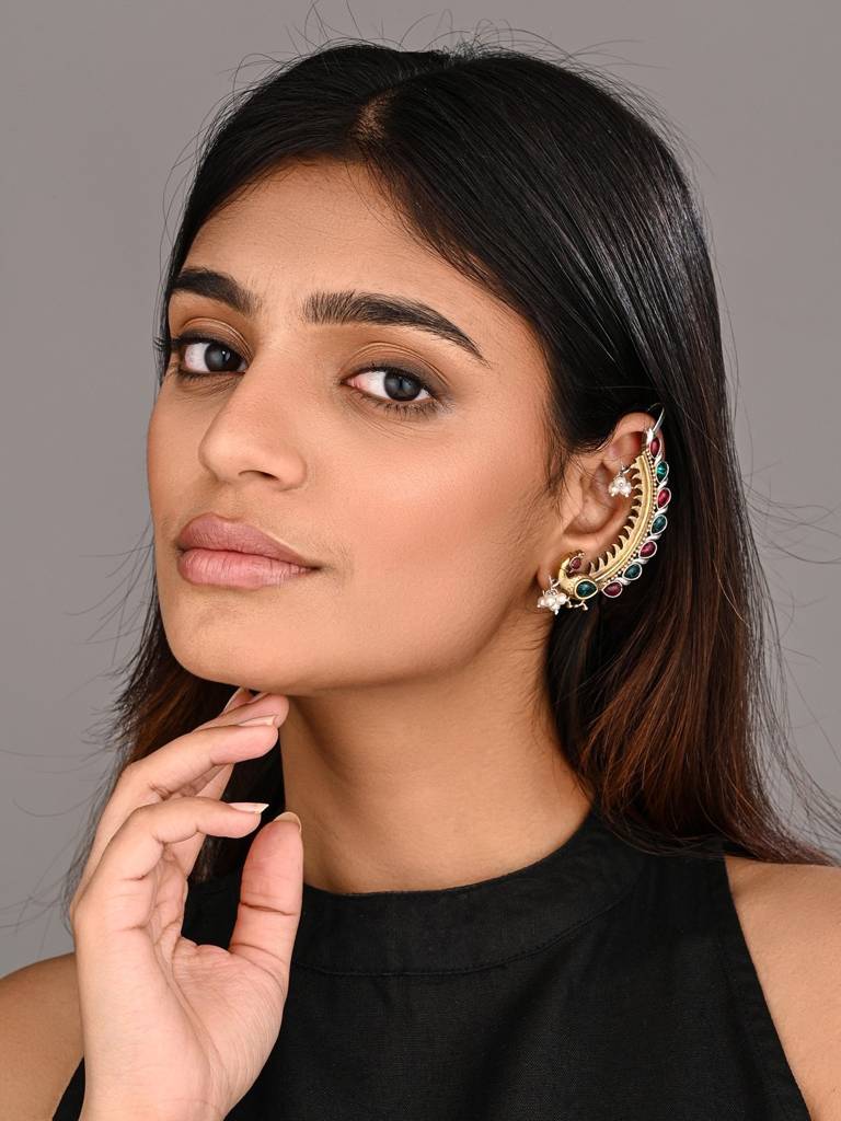 Peacock Crescent Earrings : S24ANER554MLT