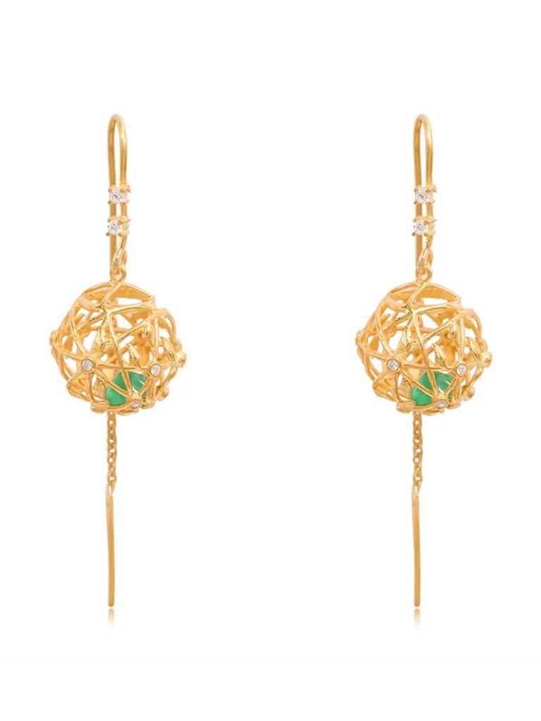 Sitayan Vatika Silver Sui Dhaga Earrings. : U080SG009E1203