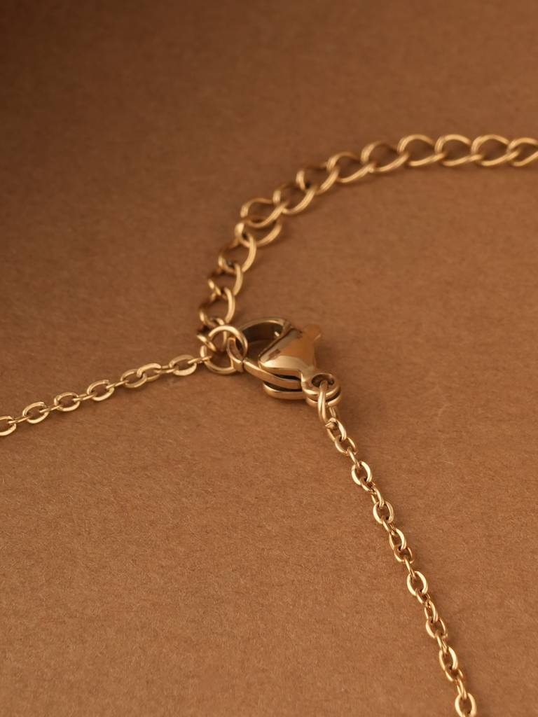 Palmonas Heart Trio Gold Anklet For Women - Waterproof & Anti-Tarnish : SSWAN0022