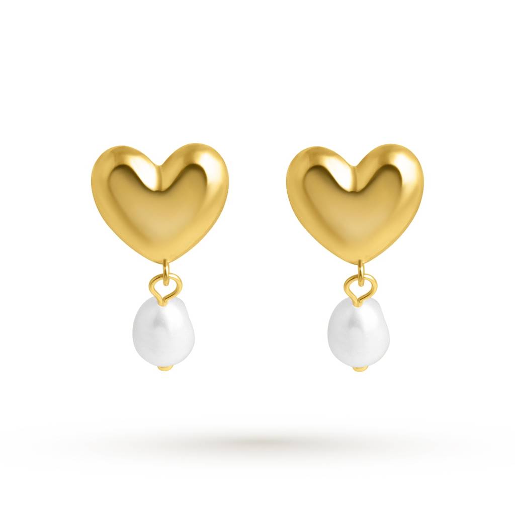 Palmonas Heartcore Pearl Drop Earring For Women - Waterproof & Anti-Tarnish : ER0224