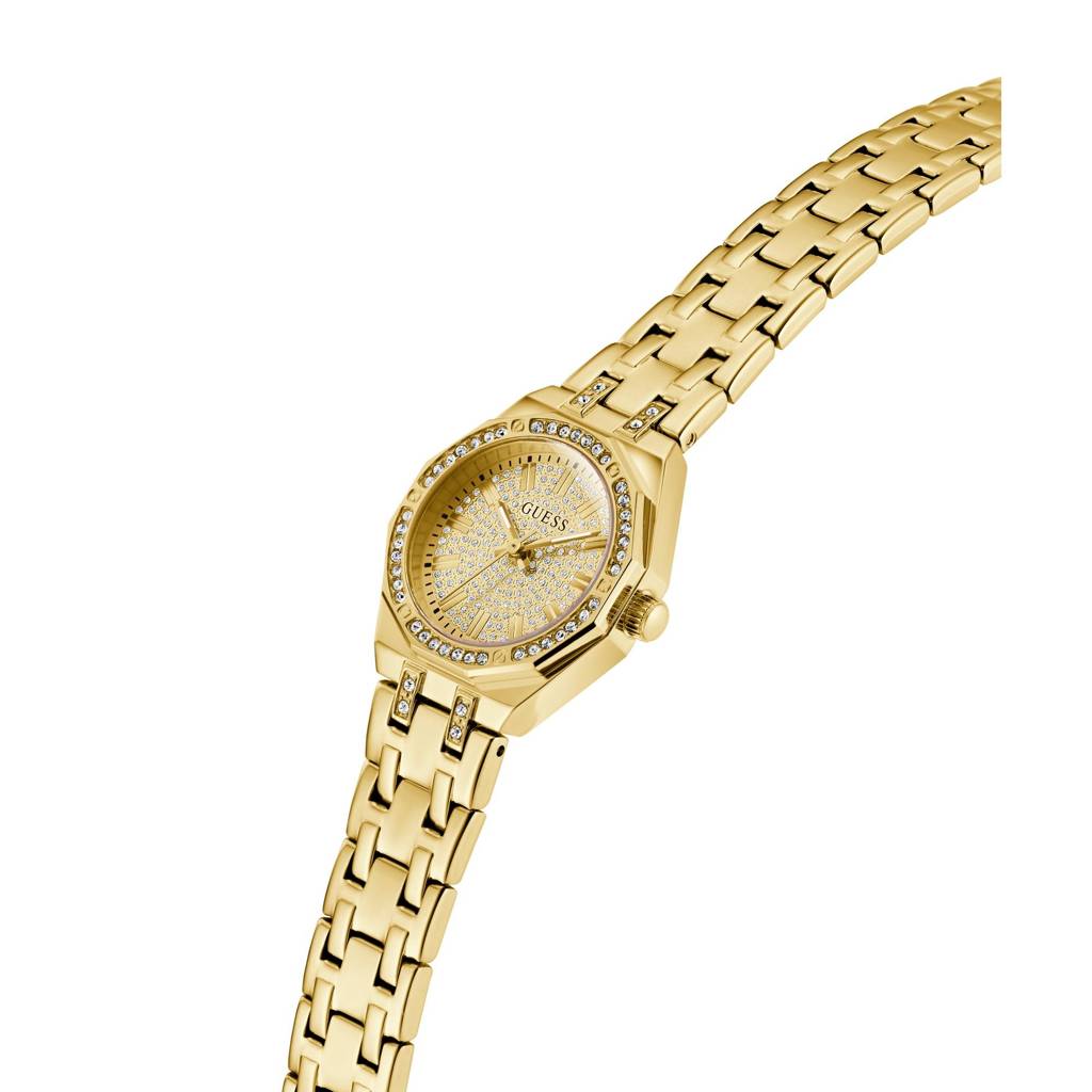 Guess Round 25Mm Champagne Dial Analog Women Watch - Gw0931L2 : GW0931L2