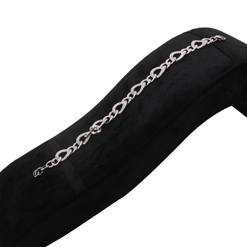 925 Sterling Pure Silver Simple Elegant Curb Chain Bracelet | : BR1058