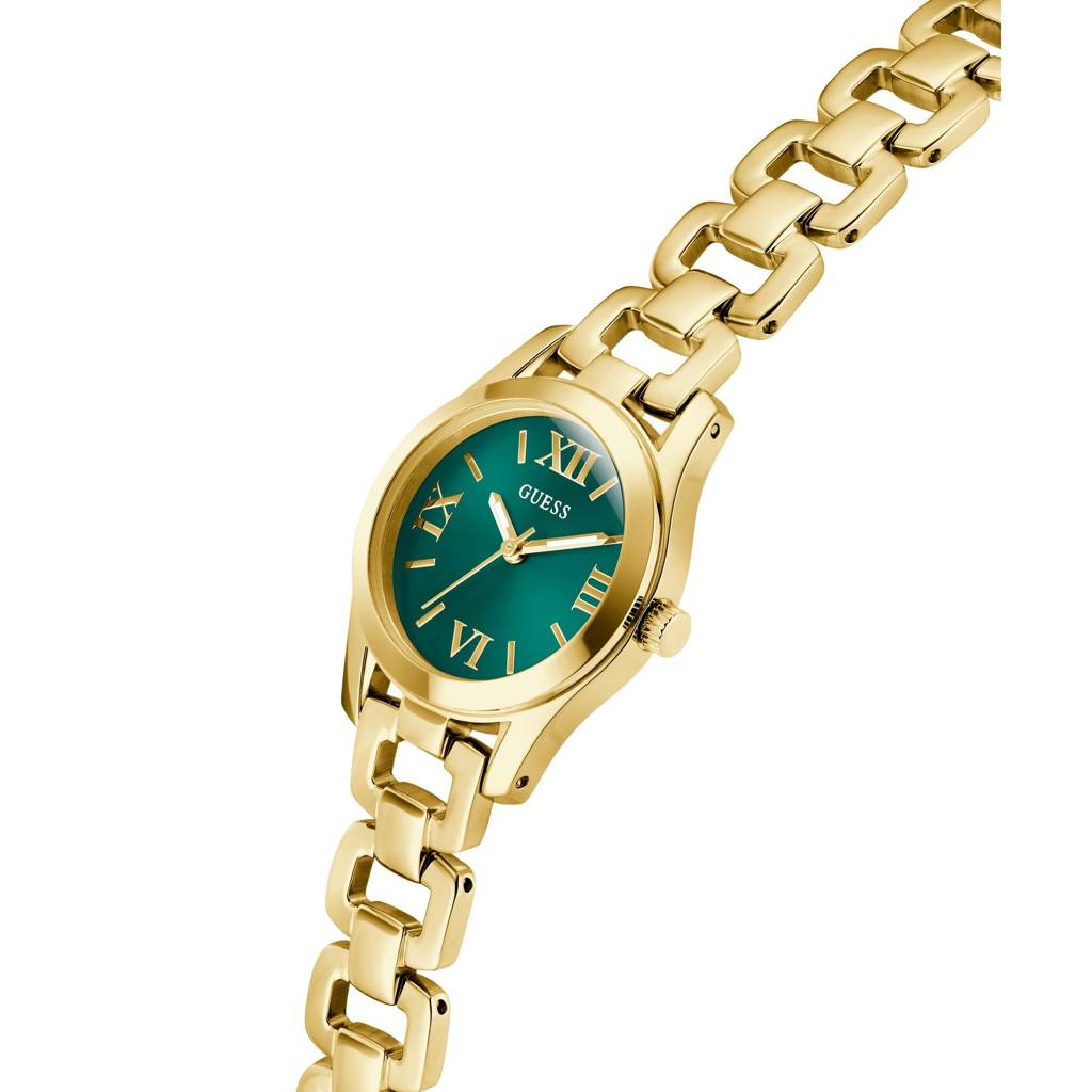 Guess Round 28Mm Green Dial Analog Women Watch - Gw0927L2 : GW0927L2