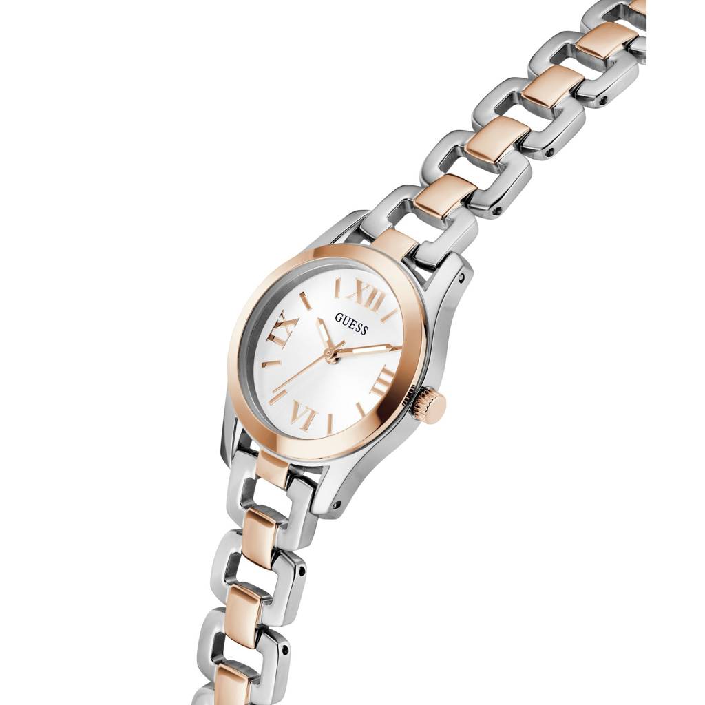Guess Round 28Mm White Dial Analog Women Watch - Gw0927L5 : GW0927L5