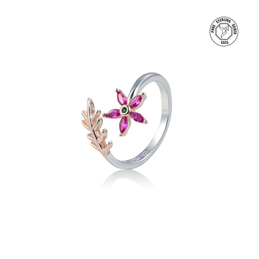 Gulabo Bloom Silver Toe Rings : TRTOBJX0034