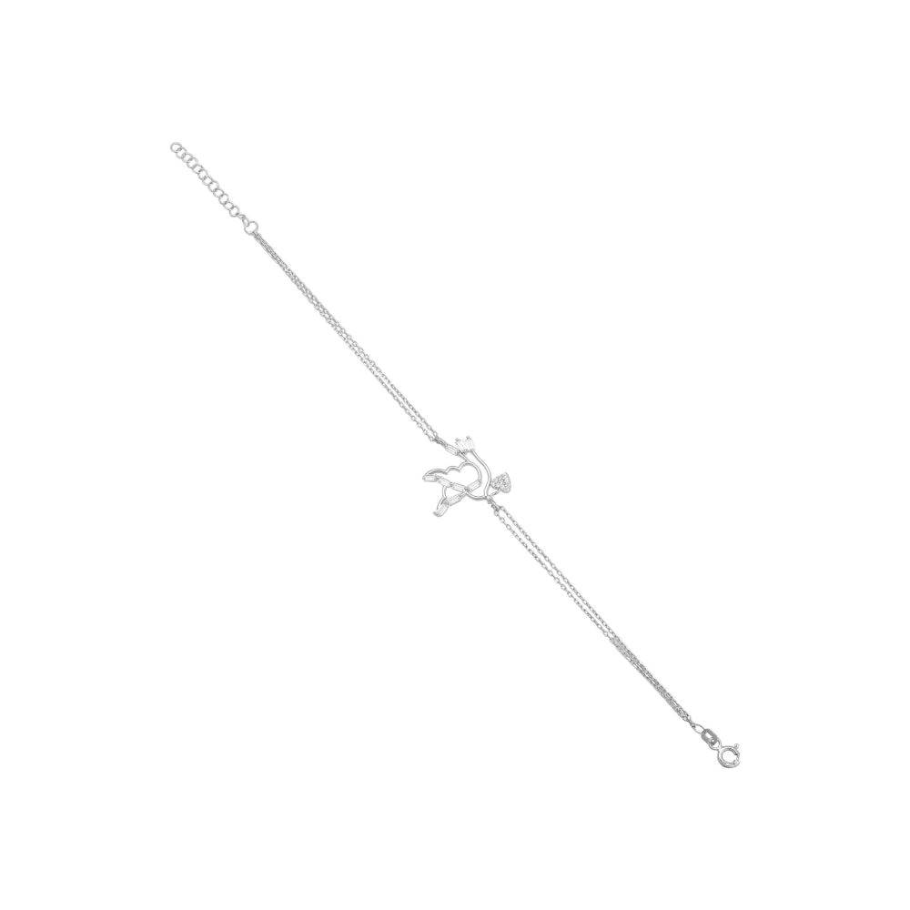 Sterling Silver Dainty Bird Bracelet : BRS076