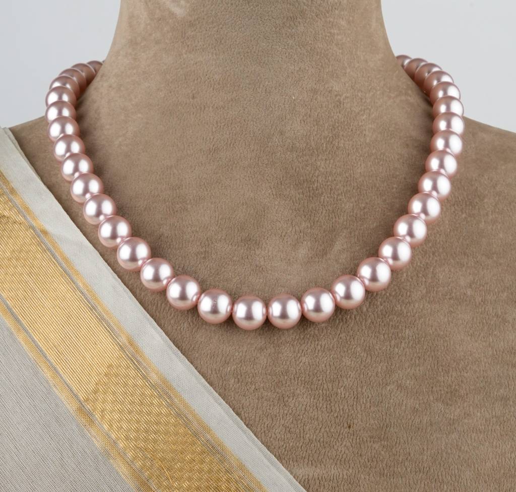 Passion Pink Pearls Necklace Set : PRMBS14