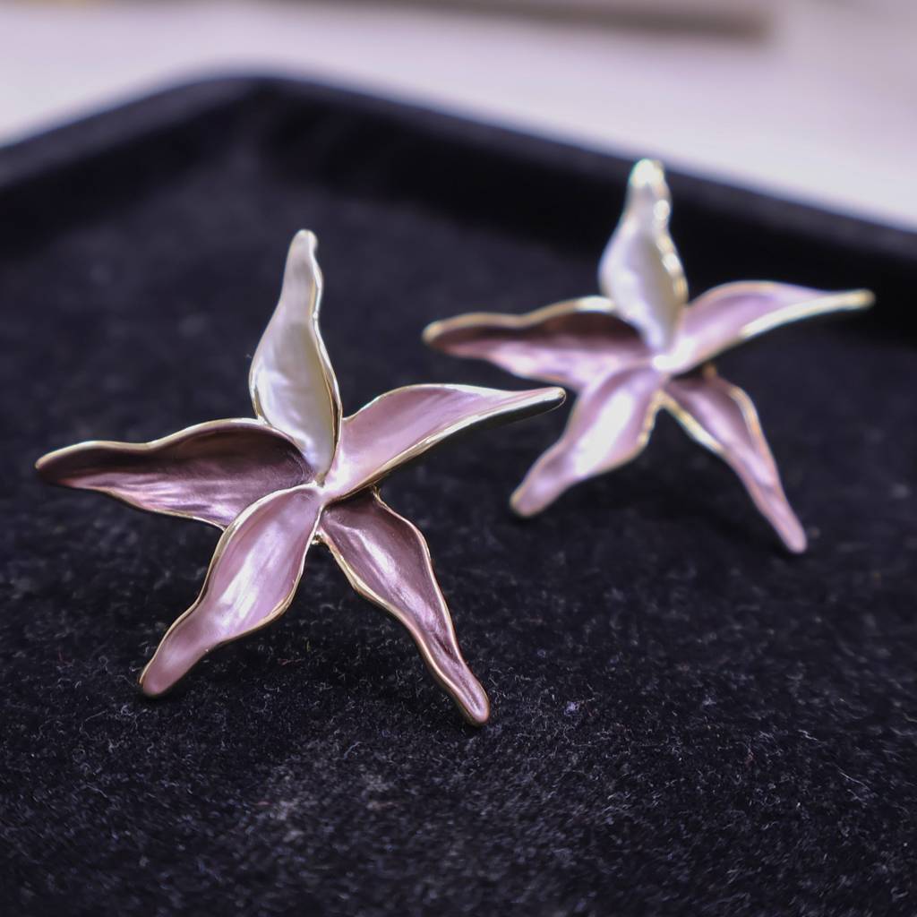 Women’S Floral Statement Necklace Set With Matching Earrings | Elegant Gold Plated Fashion Jewelry For Women : LJPS001