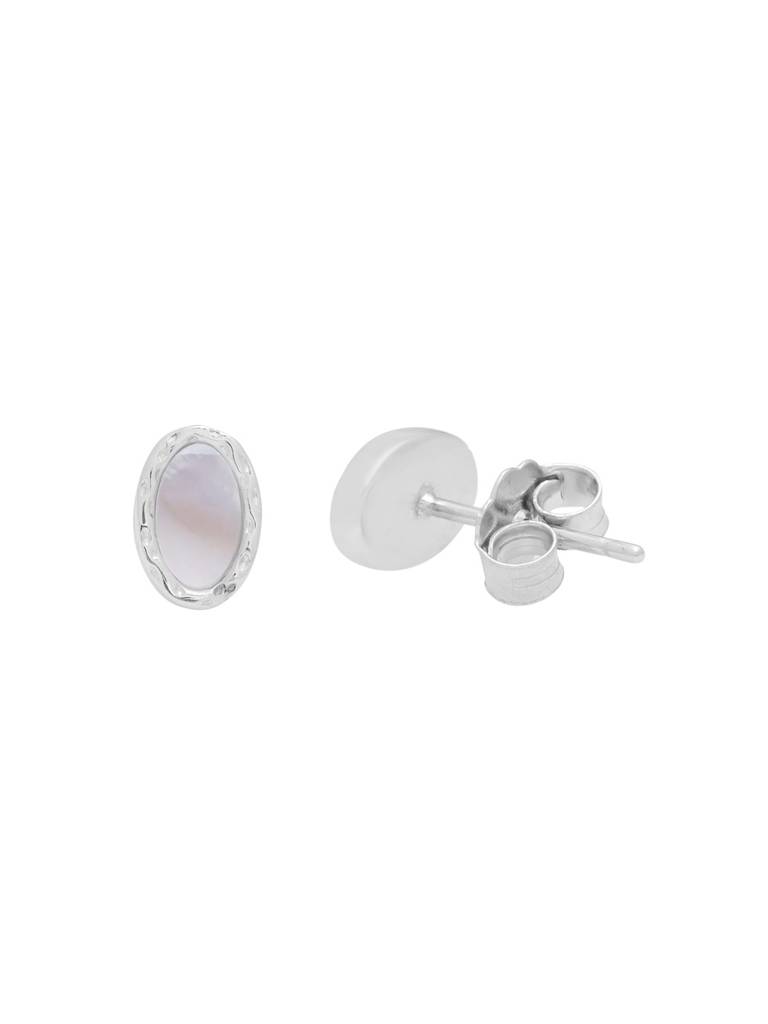 Kicky And Perky 925 Sterling Silver Mop Stud Earring : VSILIJE029_S