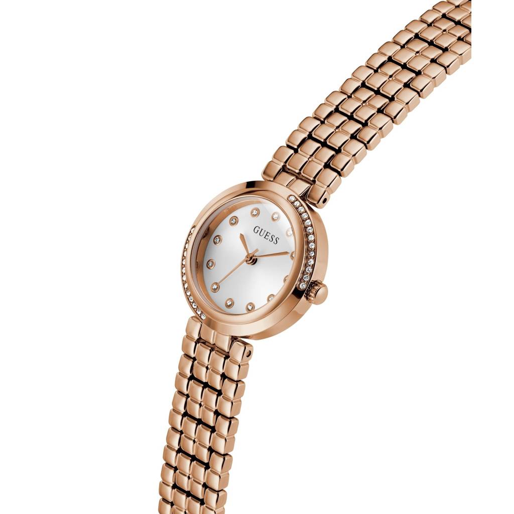 Guess Round 28Mm White Dial Analog Women Watch - Gw0930L3 : GW0930L3