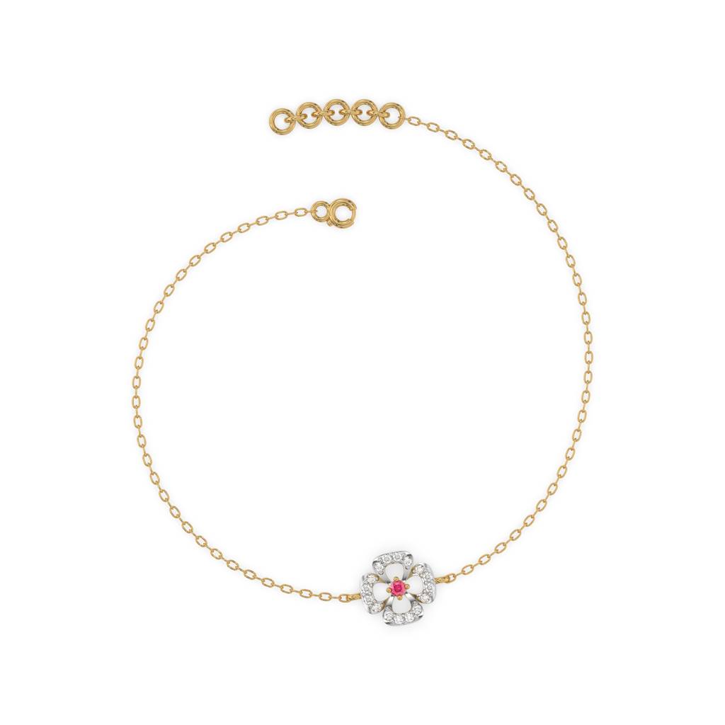 0.15Ct Lab Grown Diamond Bracelet In 18Kt Gold Vermeil : LLBR0101