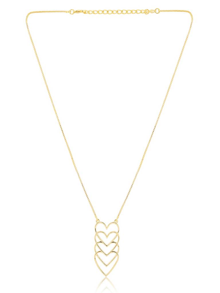 Valentine’S Day Golden Cascading Hearts Necklace : 8905124574906