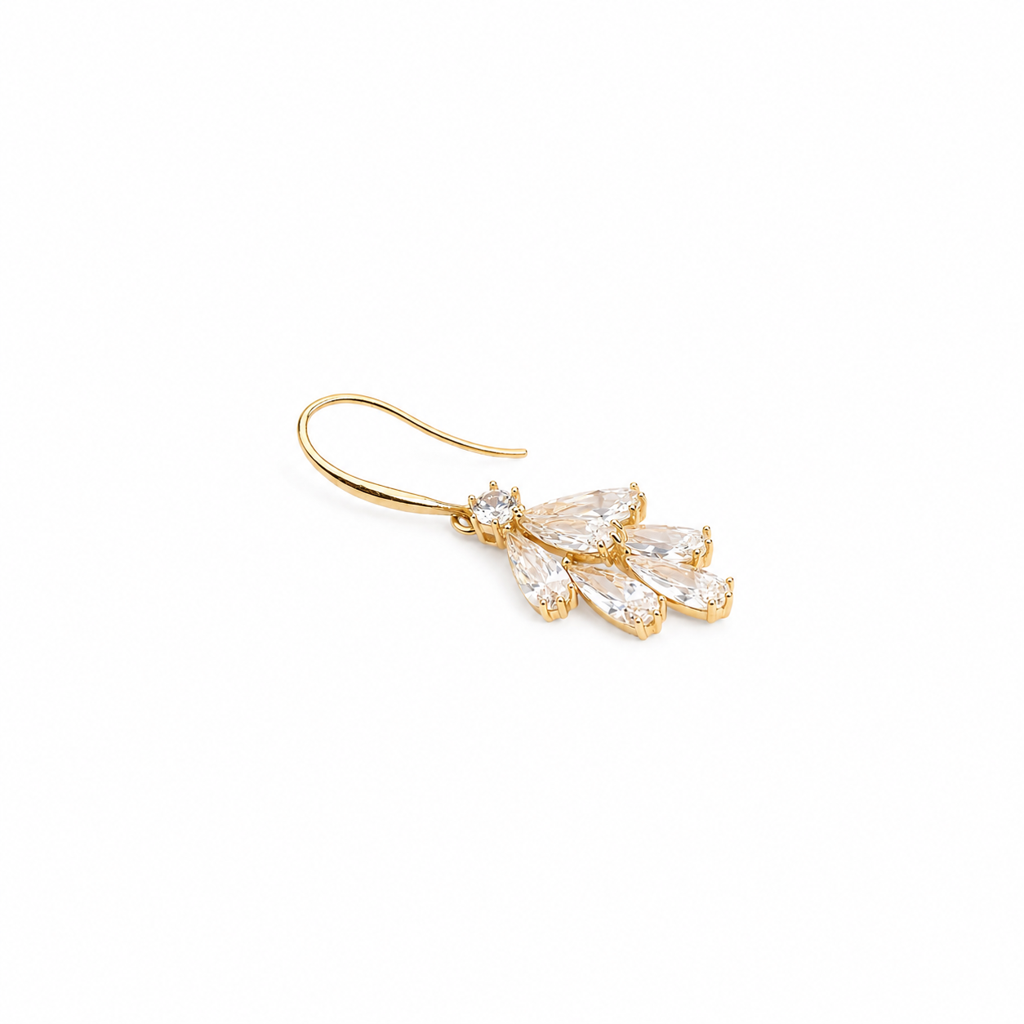 925 Silver Luxe Petal Drop Jewelry Set : WPEC00004