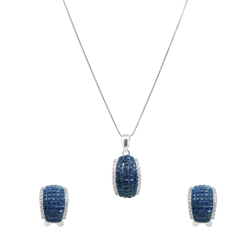 925 Pure Silver Elegant Chain Pendant Set : CPS1004