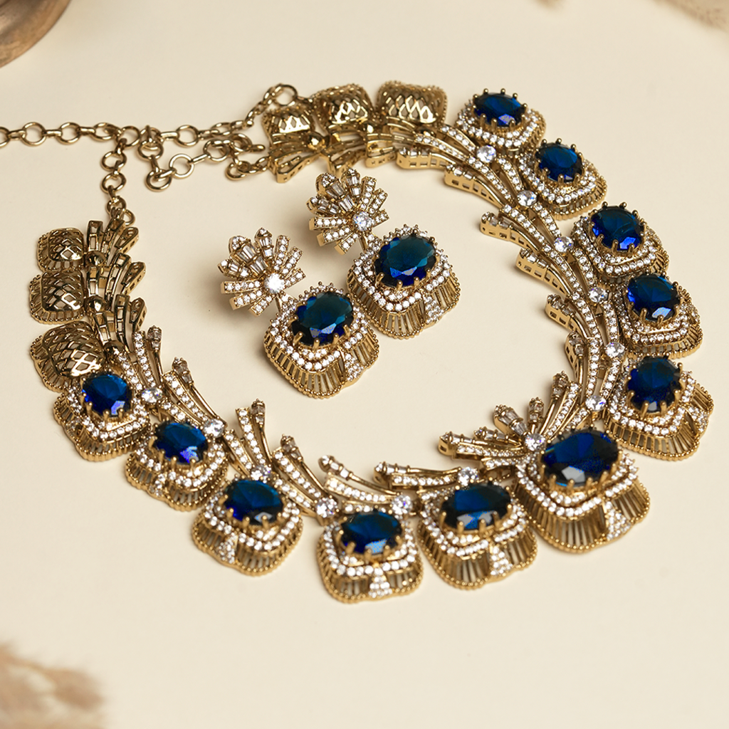 Mehendi Polish Designer Ad Necklace Set : CAO0223TOF