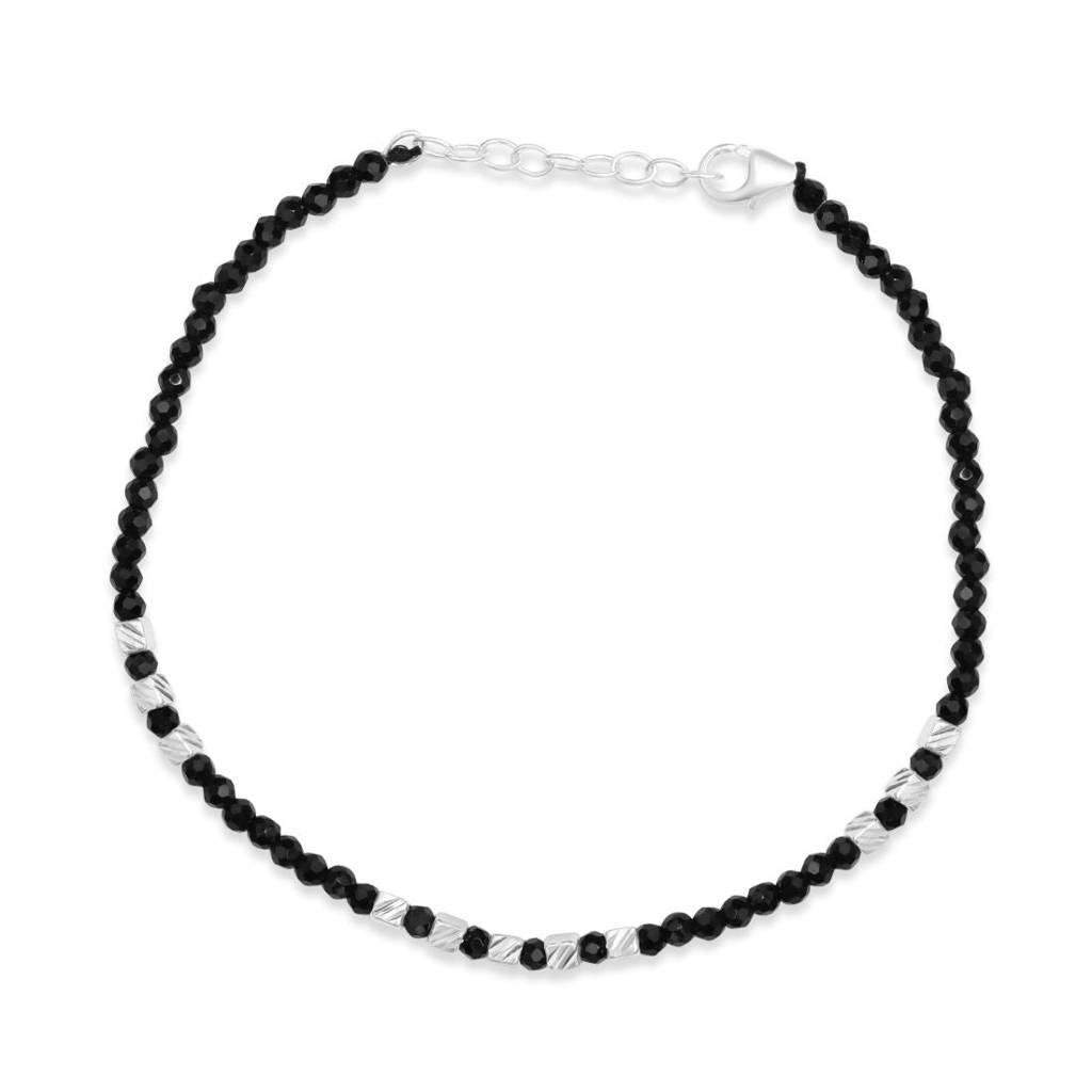 Mystic Beads Rhodium Plated 925 Sterling Silver Bracelet : BR-80442-R