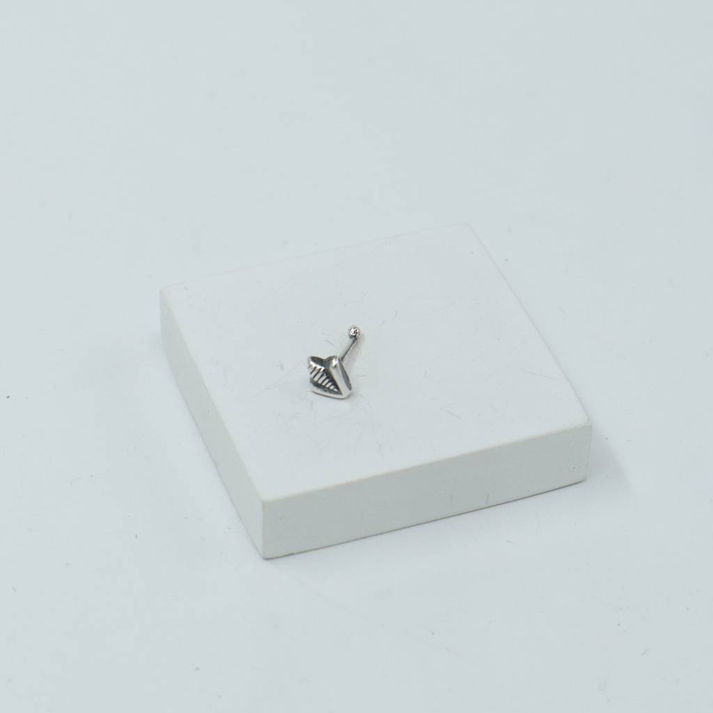 Silver Textured Bud Nose Pin : Silver_Textured_Bud_Nose_Pin_July25