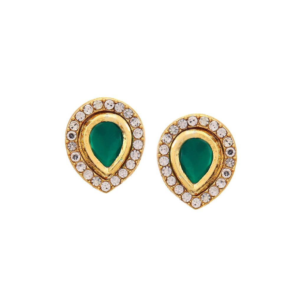 22Kt Gold-Plated 3 Petal Pearl Chain Necklace Set : PE12011