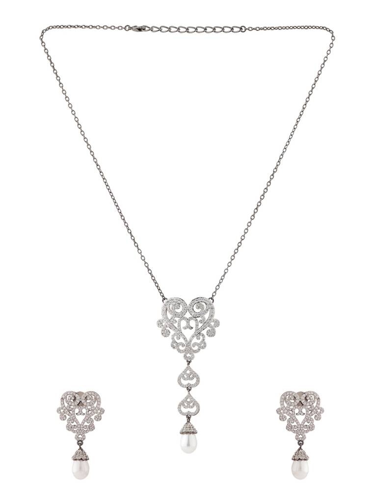 Royal Romance Mary Black Necklace Set : 8905124574258